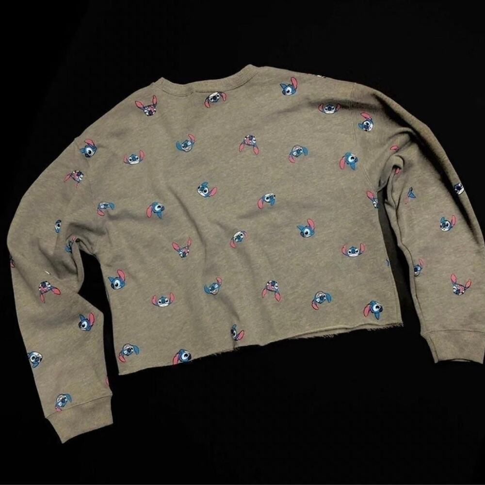 Stitch Cropped Sweatshirt Size M Medium Disney Lilo and Stitch - Picture 9 of 9
